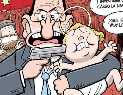 Rajoy pone al niño Jesús una pistola en la cabeza en la última portada de El Jueves