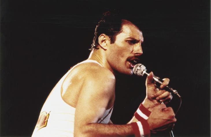 Freddie Mercury en un concierto