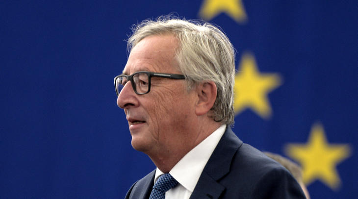 Juncker durante su discurso en la Sesión del Estado de la UE