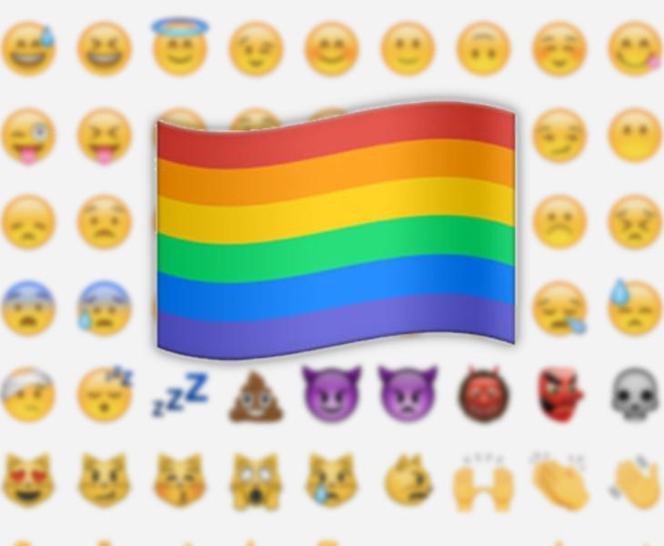 bandera gay tachada emoji