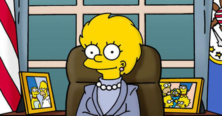 Lisa Simpson. futura presidenta de los Estados Unidos de America.