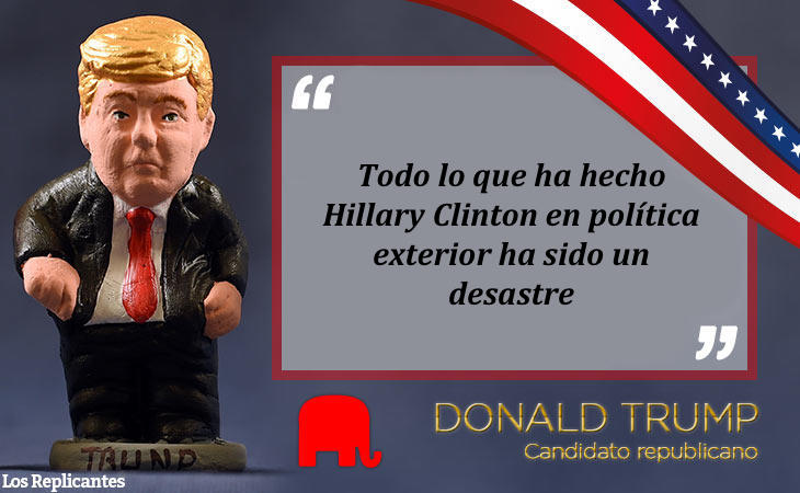 A Donald no le gusta la política exterior de Clinton