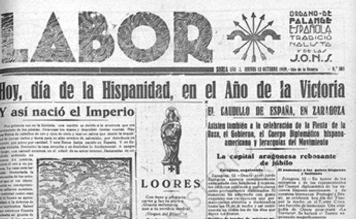 La prensa de la época asociaba la conquista de América con la victoria en la Guerra Civil