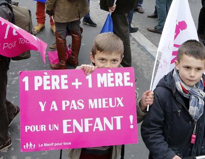 Marchas en París para pedir la abolición del matrimonio homosexual
