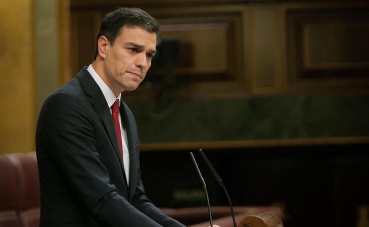 Pedro Sánchez durante su discurso de investidura (Europa Press)