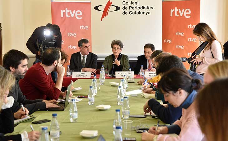 Rosa María Mateo en el Col·legi de Periodistes de Catalunya