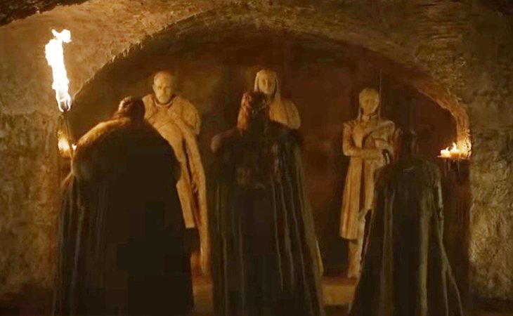 Jon, Sansa y Arya se encuentran con sus propias tumbas