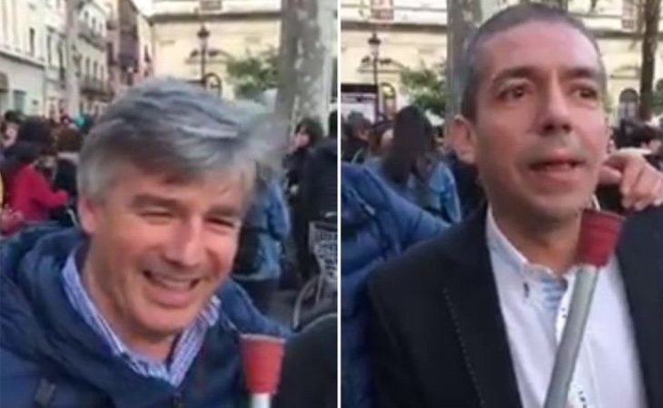 Los encausados se grabaron insultando a las manifestantes