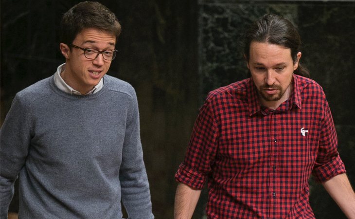 Íñigo Errejón y Pablo Igesias en el Congreso de los Diputados