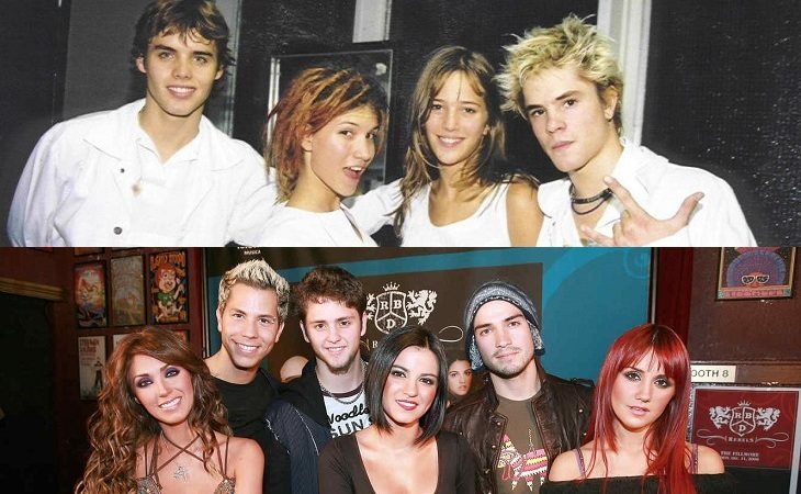 Erreway (arriba) y RBD (abajo)