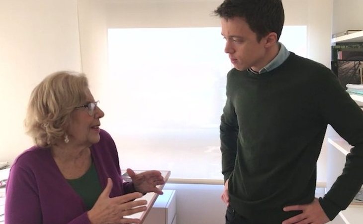 Mauela Carmena e Íñigo Errejón, reunidos