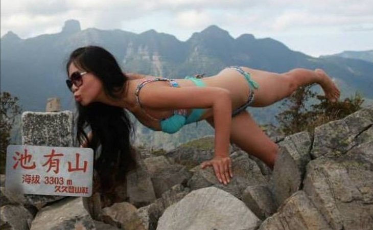 Gigi Wu, amante de las alturas en bikini