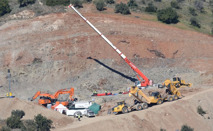 Dispositivo de rescate del pequeño Julen en Totalán (Málaga)