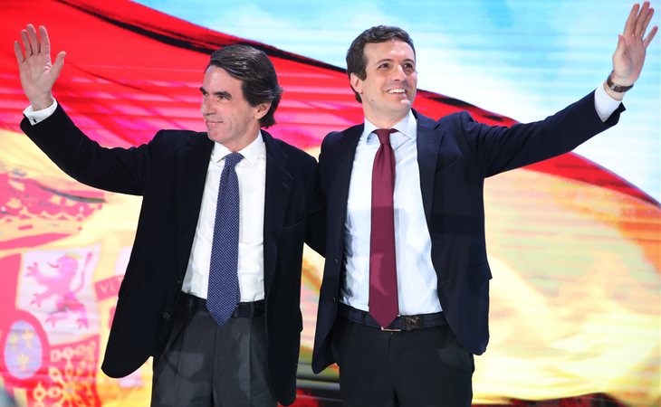 José María Aznar y Pablo Casado en la Convención Nacional del PP