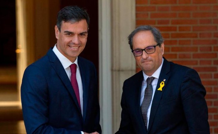 Pedro Sánchez y Quim Torra