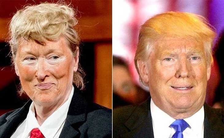 Meryl Street parodia a Donald Trump