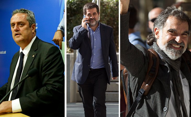 Joaquim Forn, Jordi Sànchez y Jordi Cuixart