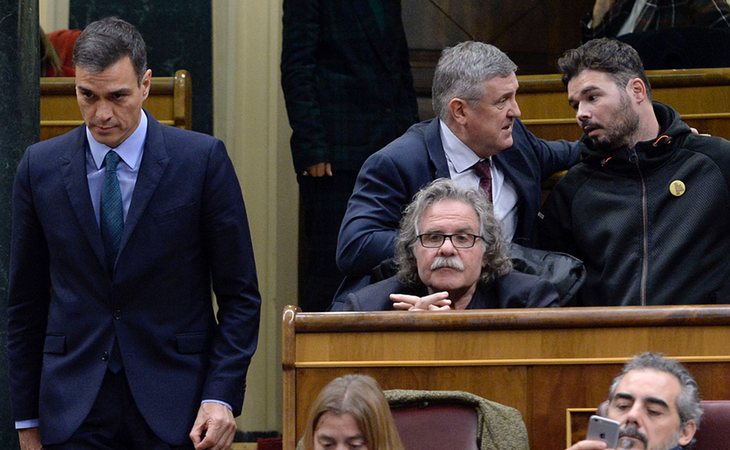 Los independentistas votan en contra de los PGE de Pedro Sánchez