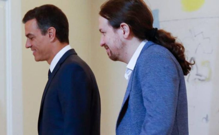 Pedro Sánchez (PSOE) y Pablo Iglesias (Podemos)