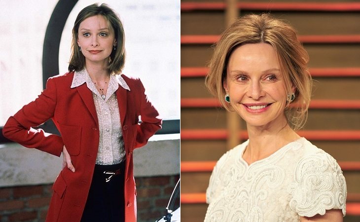 Calista Flockhart como Ally McBeal (izq) y en la actualidad (dcha)