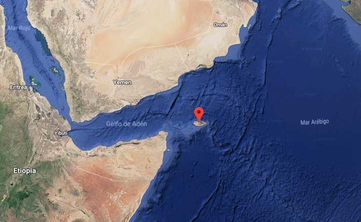 Situación de la isla de Socotra