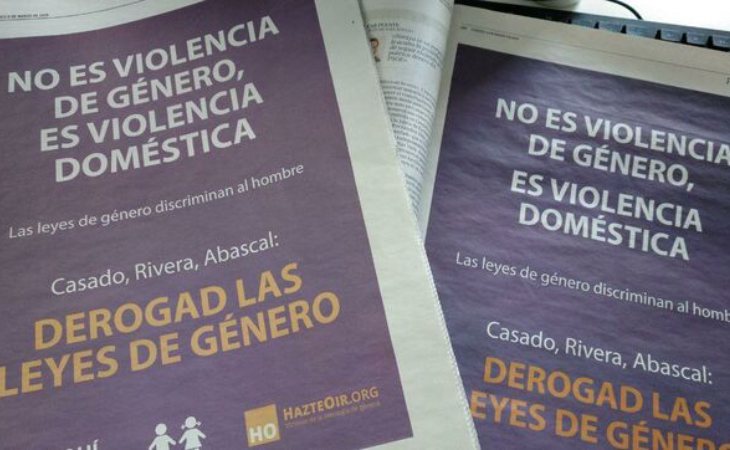 La publicidad de Hazte Oír en El Mundo, ABC y La Razón