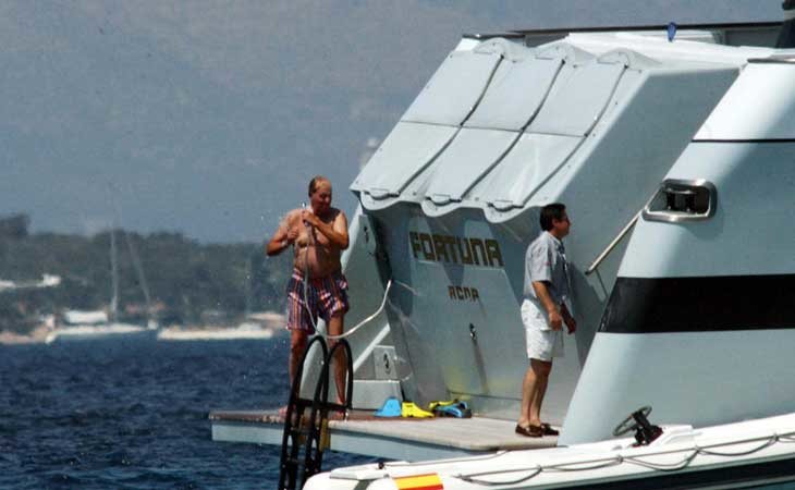 El Rey emérito Don Juan Carlos disfrutando de Fortuna