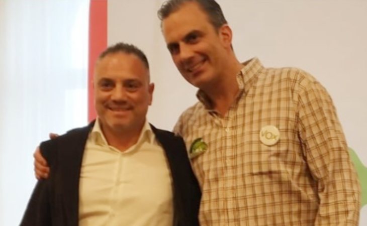 José Ignacio Vega Peinado junto a Javier Ortega Smith, secretario general de VOX