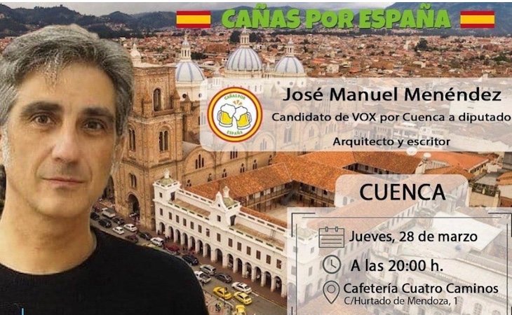 El fallido cartel de VOX Cuenca se publicó en sus redes sociales