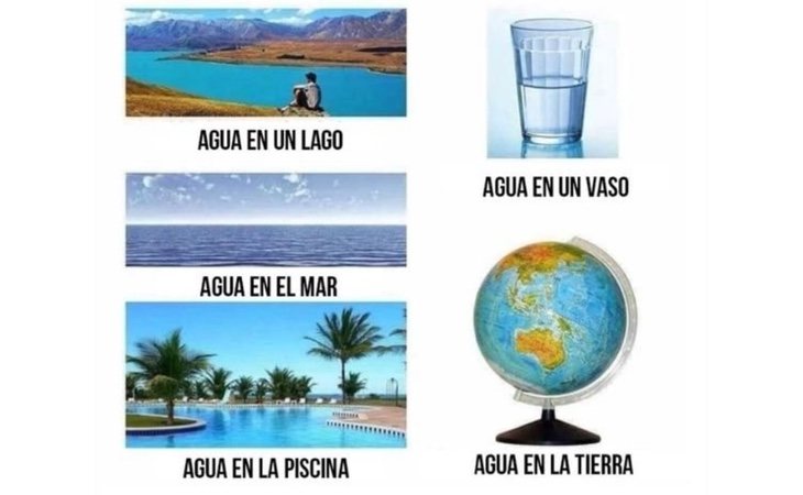 El agua no se cae