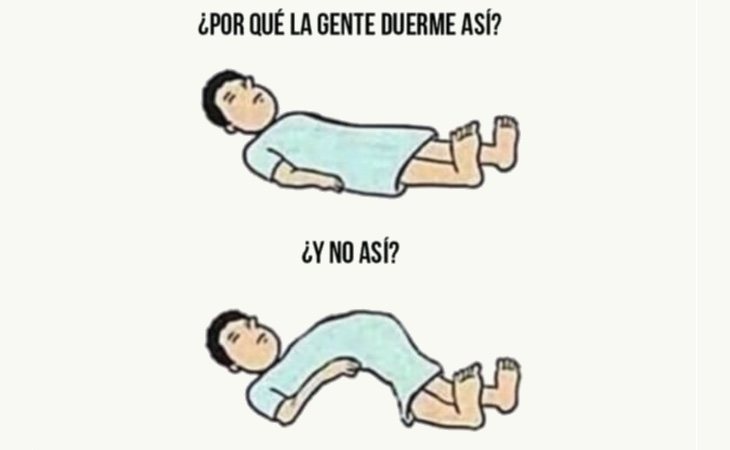 Dormir con la espalda doblada