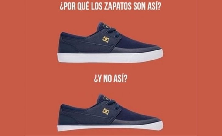 Zapatos con suela redondeada