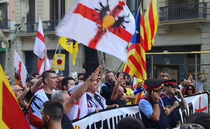 Una de las manifestaciones organizadas por este movimiento ultraderechista