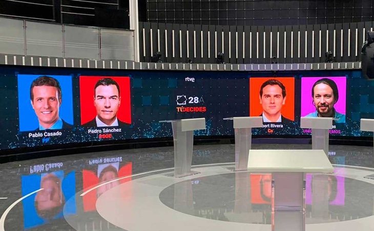 Los cuatro candidatos al Gobierno ya están en Prado del Rey: está a punto de empezar el debate de RTVE