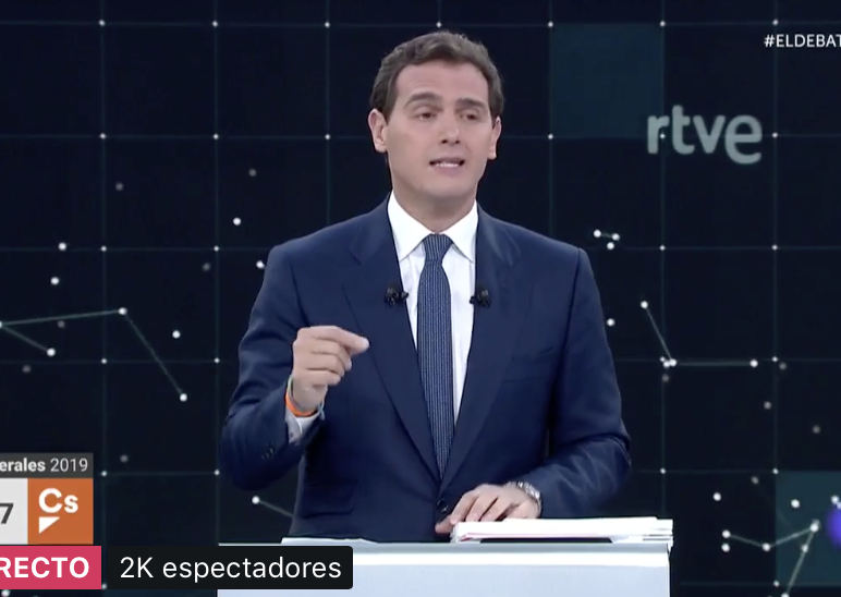 ¡QUÉ SORPRESA! Albert Rivera comienza el debate atacando a Pedro Sánchez