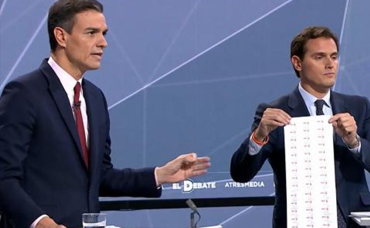 Albert Rivera basó su discurso en atacar a Pedro Sánchez