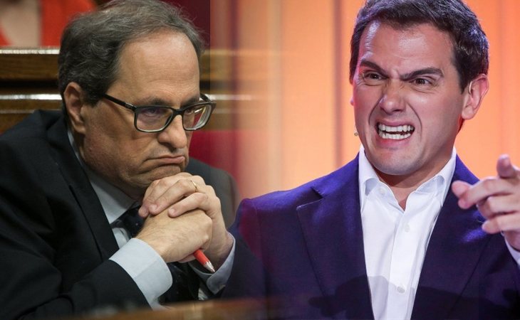 Quim Torra y Albert Rivera se enzarzan en las redes sociales por el incidente de Inés Arrimadas en la mesa electoral