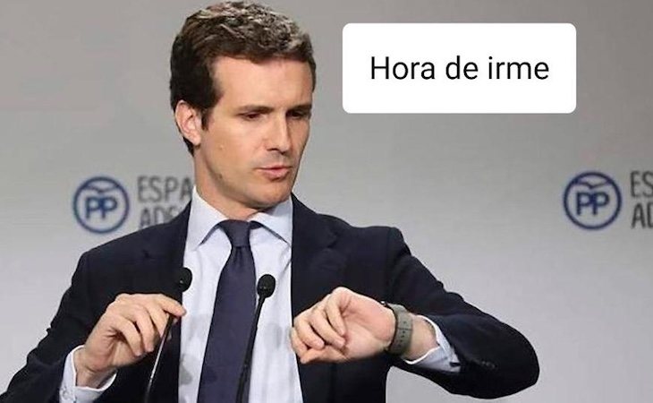 Muchos memes ejemplificaron la derrota histórica de Pablo Casado en las elecciones generales