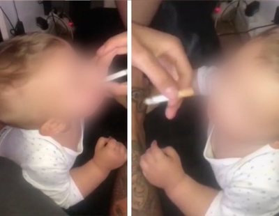 Una madre madrileña graba a su bebe de 11 meses fumando entre mofas y lo sube a las redes