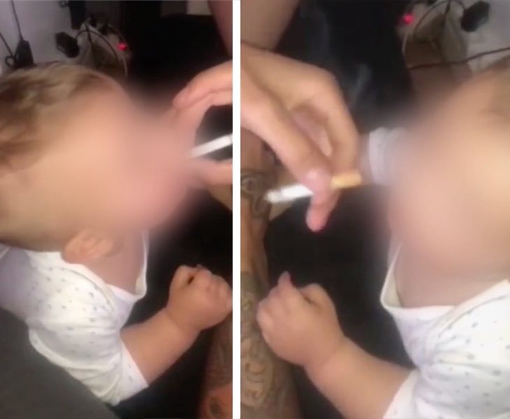 Resultado de imagen para Una madre da de fumar a su hijo de 11 meses, lo graba y lo sube a Instagram