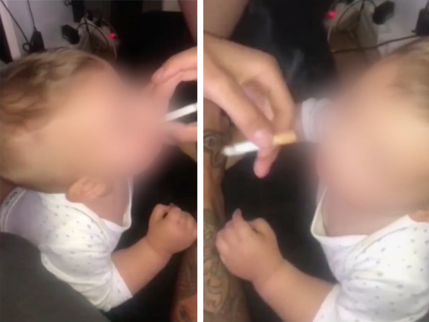 Una madre madrileña graba a su bebe de 11 meses fumando entre mofas y lo sube a las redes