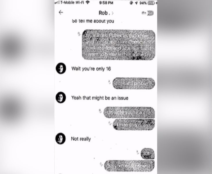Captura de los mensajes intercambiados entre el detenido Ethan