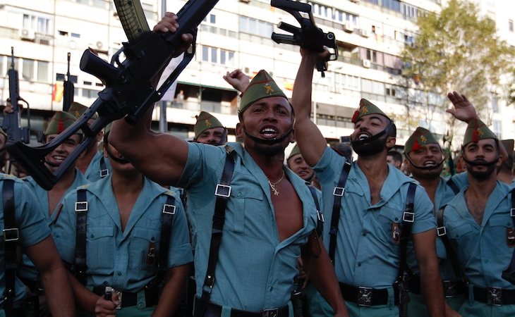 Miembros de la Legión en la celebración del día de la Hispanidad