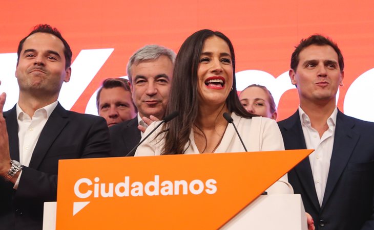 Begoña Villacís (Ciudadanos), vicealcaldesa de Madrid, junto a Albert Rivera