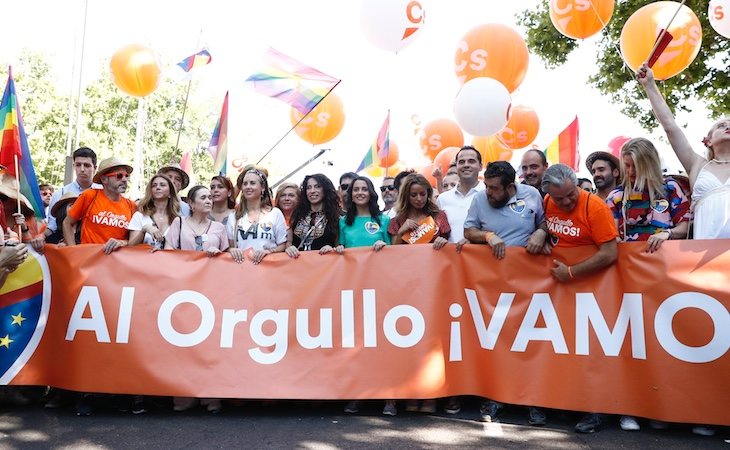 Los líderes de Ciudadanos se presentaron en la manifestación del Orgullo 2019