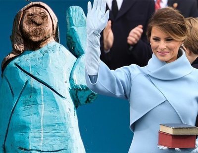 Construyen una estatua a Melania Trump en su pueblo y acaba convertida en el 'Ecce Homo'