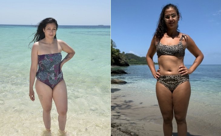 Dakota antes y después de su paso por 'Supervivientes'