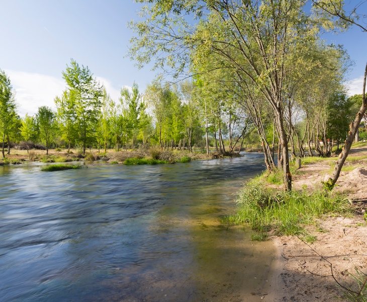 La playa del alberche está formada por arena fluvial