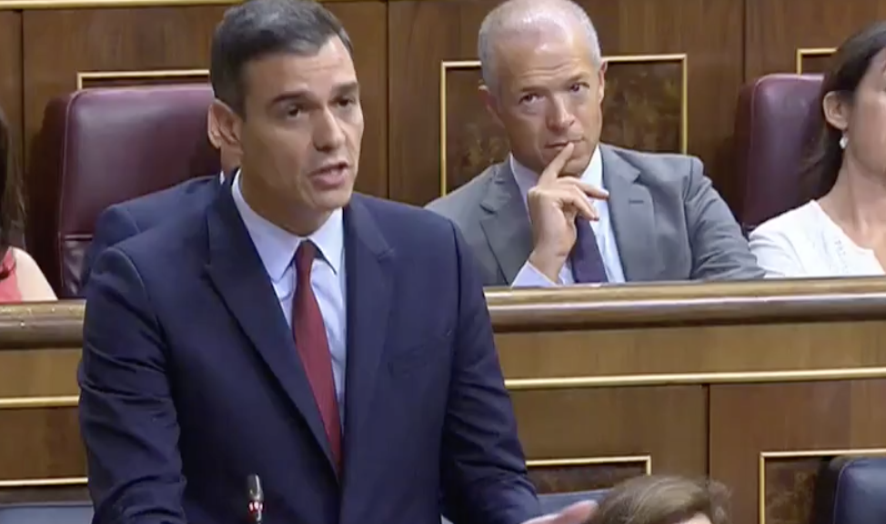 Sánchez: 'La moción de censura no estuvo motivada por Cataluña, estaba motivada por una sentencia vergonzante por corrupción'