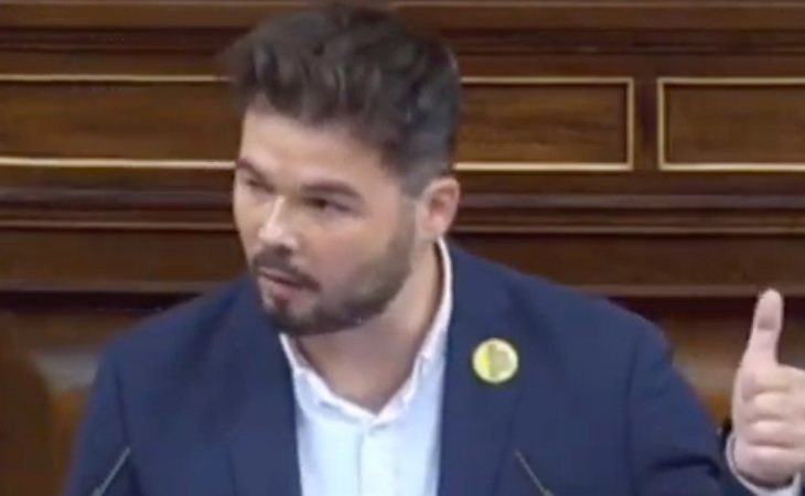 Rufián (ERC) advierte a Sánchez e Iglesias: 'Este pato, señor Sánchez y Unidas Podemos, lo vamos a pagar todos'